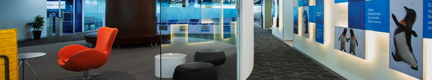 DSC Interiors About Us banner showing a beautifully styled living area