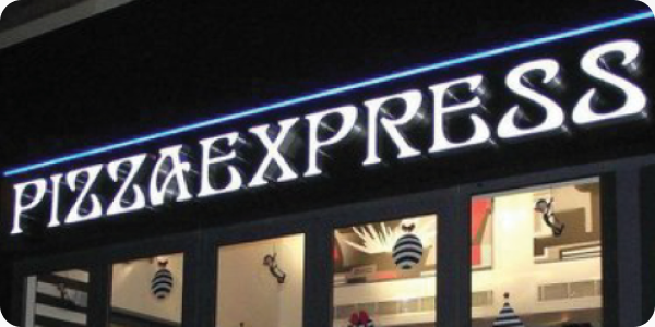Commercial fit-out and interior design for Pizza Express