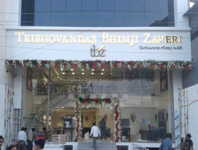 Commercial fit-out and interior design for Tribhovandas Bhimji Zaveri Ltd. (TBZ)