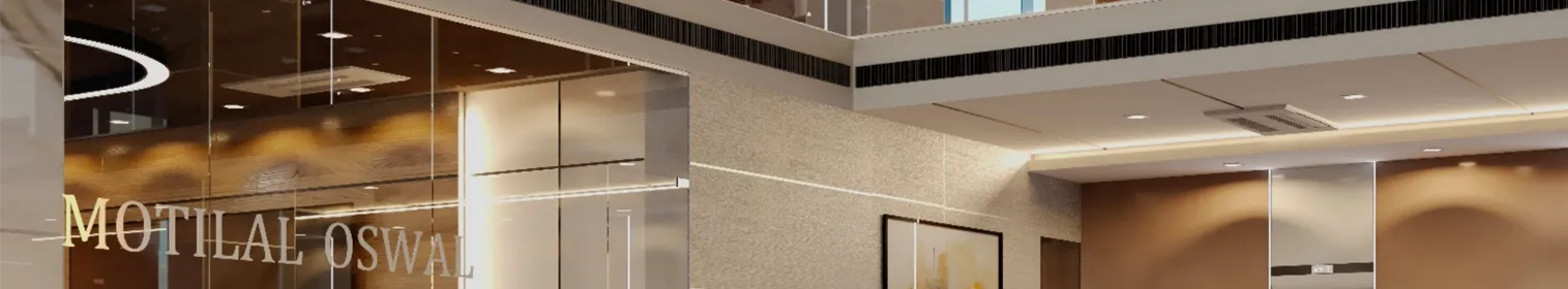 DSC Interiors Portfolio banner showing a luxurious marble interior lounge space